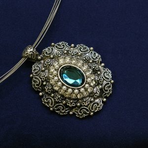 Rare Necklace with Gem Stone Pendant